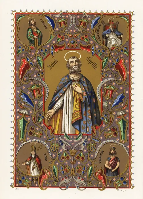 Framed Print : Portrait of Cyril of Alexandria, Patriarch of Alexandria, with h Framed Print : Portrait of Cyril of Alexandria, Patriarch of Alexandria, with h