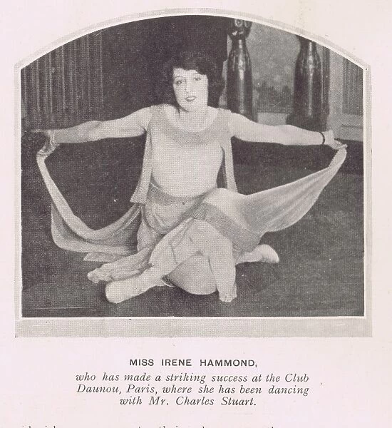 A portrait of the dancer Irene Hammond, Paris, 1922