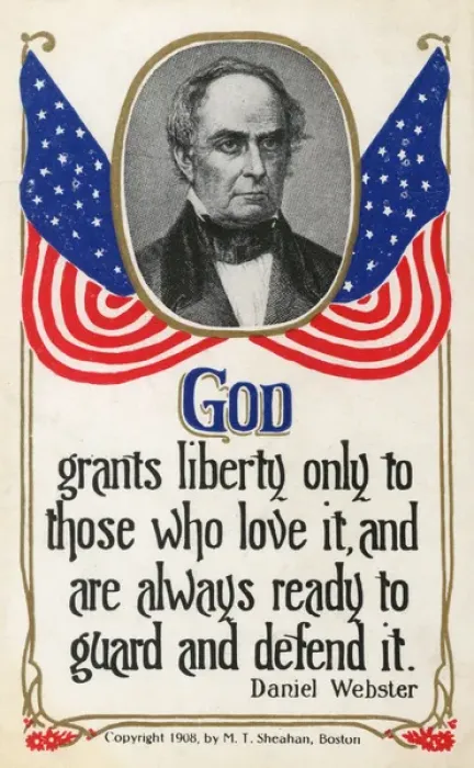 Framed Print : Portrait of Daniel Webster, postcard Framed Print : Portrait of Daniel Webster, postcard