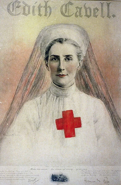 Portrait of Edith Cavell. WW1