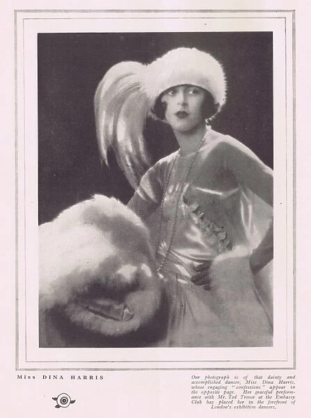 Portrait of the exhibition dancer Dina Harris, London, 1922