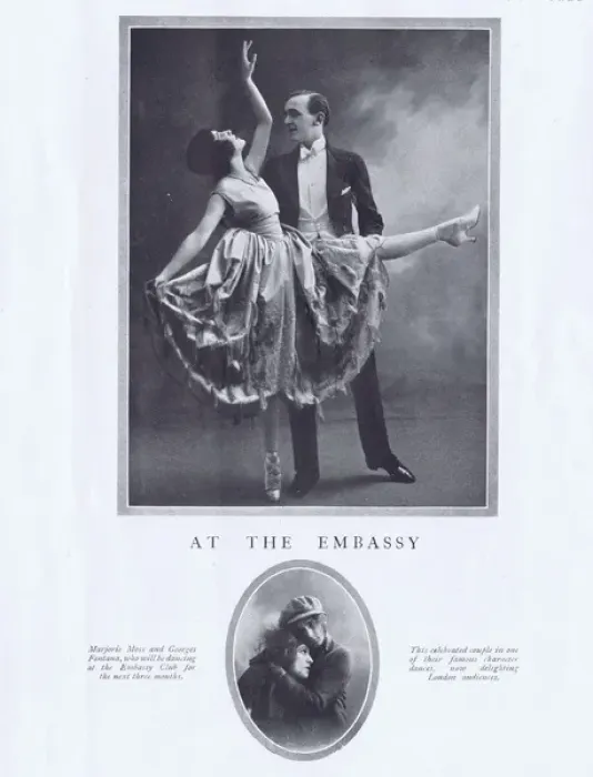 Framed Print : Portrait of exhibition dancers Marjorie Moss and Georges Fon Framed Print : Portrait of exhibition dancers Marjorie Moss and Georges Fon