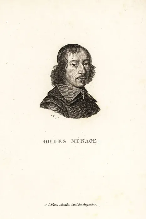 Framed Print : Portrait of Gilles Menage, French scholar Framed Print : Portrait of Gilles Menage, French scholar