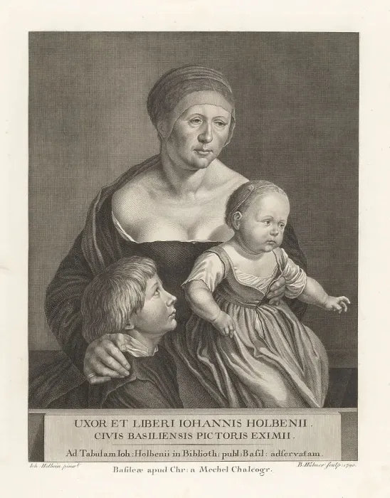 Framed Print : Portrait of Hans Holbein's family Framed Print : Portrait of Hans Holbein's family