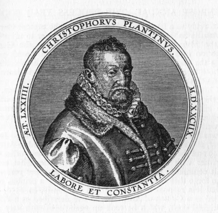 Framed Print : Portrait illustration of Christopher Plantin Framed Print : Portrait illustration of Christopher Plantin