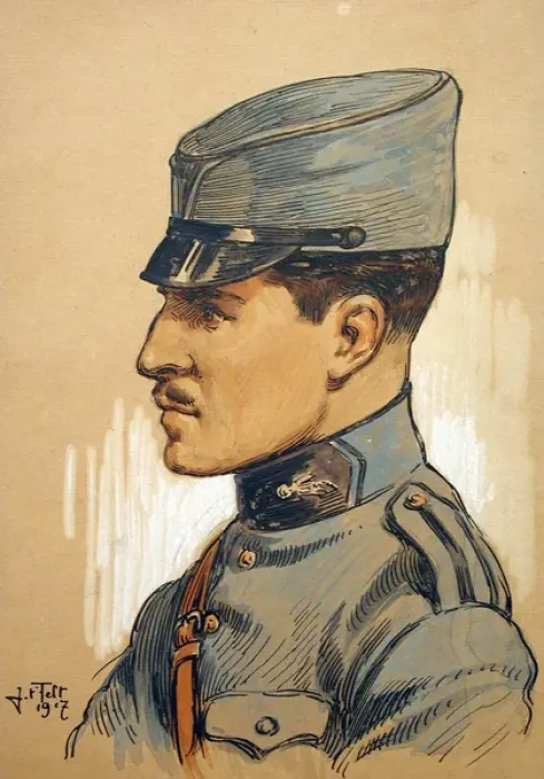 Framed Print : Portrait of a Italian Officer Framed Print : Portrait of a Italian Officer