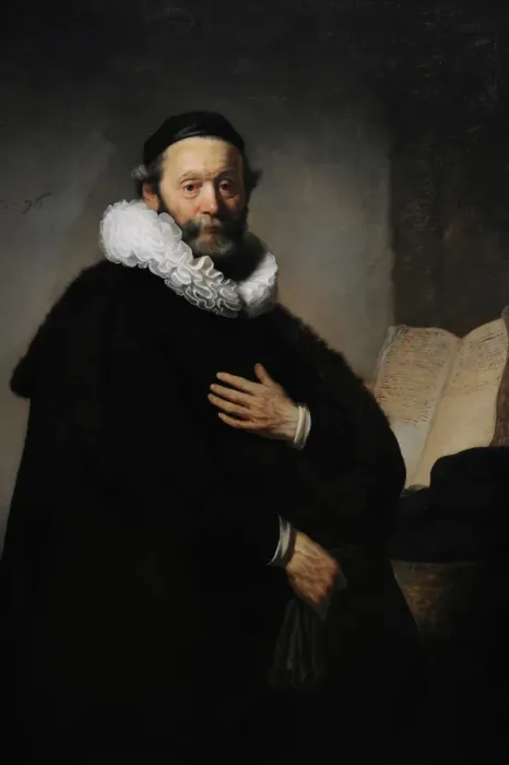 Framed Print : Portrait of Johannes Wtenbogaert (1557-1644), 1633, by Rembr Framed Print : Portrait of Johannes Wtenbogaert (1557-1644), 1633, by Rembr