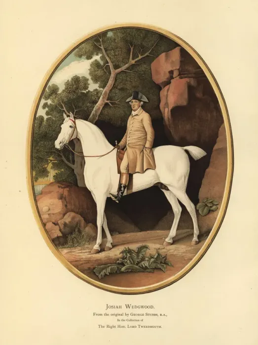 Framed Print : Portrait of Josiah Wedgwood on horseback Framed Print : Portrait of Josiah Wedgwood on horseback