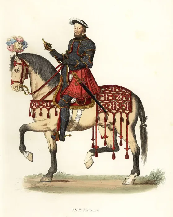 Framed Print : Portrait of King Francis I of France on horseback Framed Print : Portrait of King Francis I of France on horseback