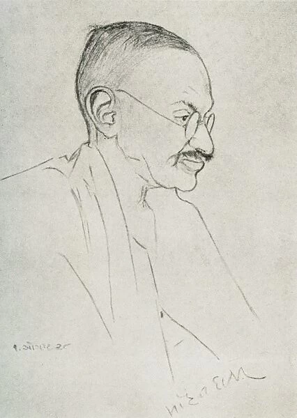 Portrait of Mahatma Ghandi