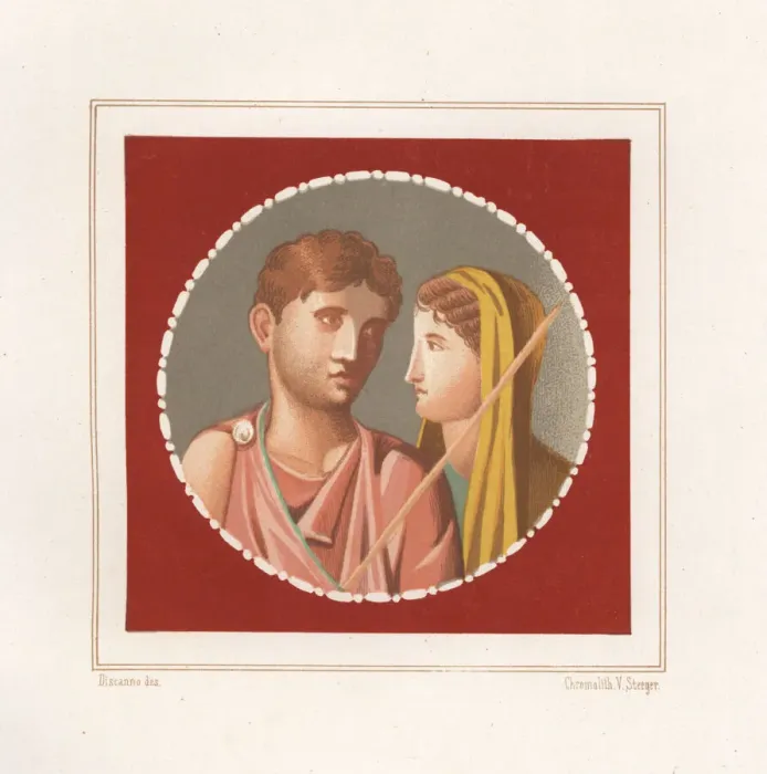 Framed Print : Portrait of a man and woman from an unidentified Framed Print : Portrait of a man and woman from an unidentified