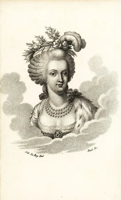 Framed Print : Portrait of Marie Antoinette with pearl necklace, ermine cape Framed Print : Portrait of Marie Antoinette with pearl necklace, ermine cape