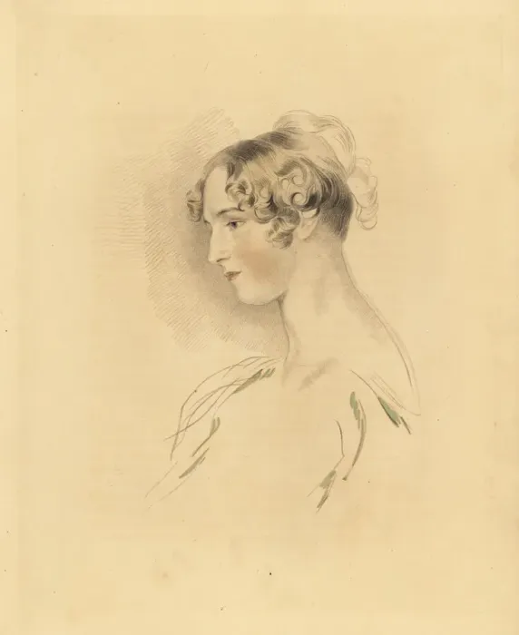 Framed Print : Portrait of Mary Isabella Bloxam as a young woman Framed Print : Portrait of Mary Isabella Bloxam as a young woman