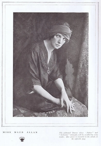 A portrait of Maud Allan, the celebrated dancer, London, 192