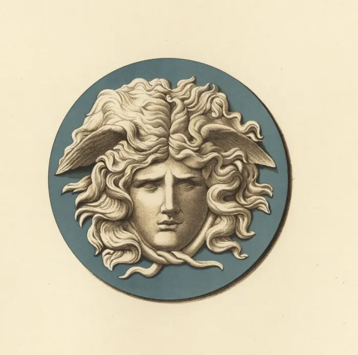 Framed Print : Portrait medallion of the Medusa Framed Print : Portrait medallion of the Medusa