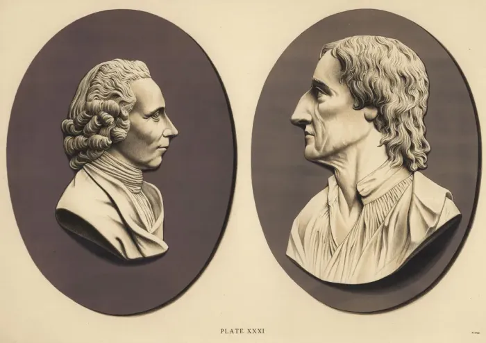 Framed Print : Portrait medallions of Joseph Priestley (L) Framed Print : Portrait medallions of Joseph Priestley (L)