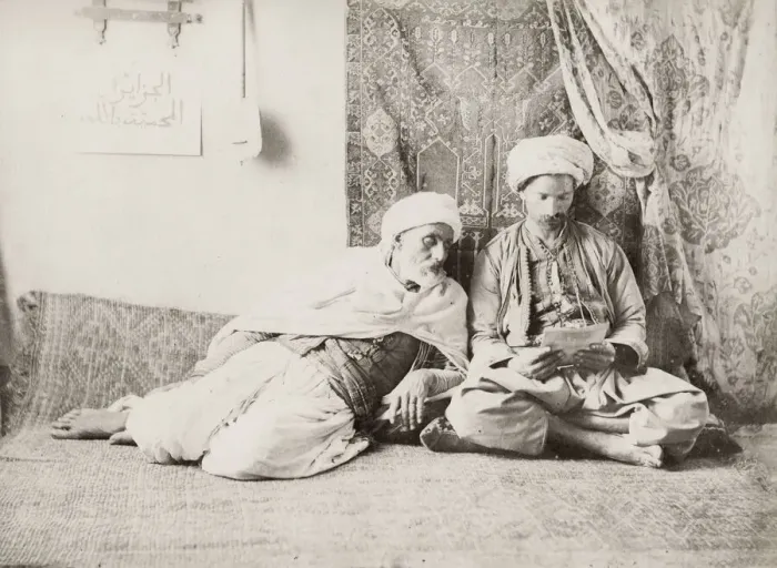Framed Print : Portrait of two north African men, Algeria Framed Print : Portrait of two north African men, Algeria
