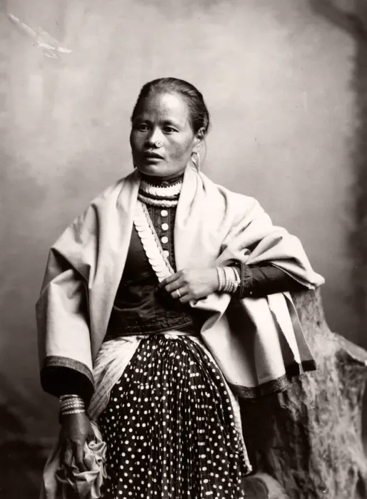 Framed Print : Portrait, northern India Tibetan ? woman c. 1890 s Framed Print : Portrait, northern India Tibetan ? woman c. 1890 s