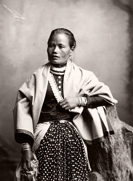 Portrait, northern India Tibetan ? woman c. 1890 s