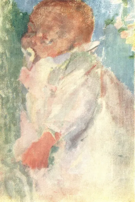 Framed Print : Baby. A portrait oil painting of a young baby Framed Print : Baby. A portrait oil painting of a young baby