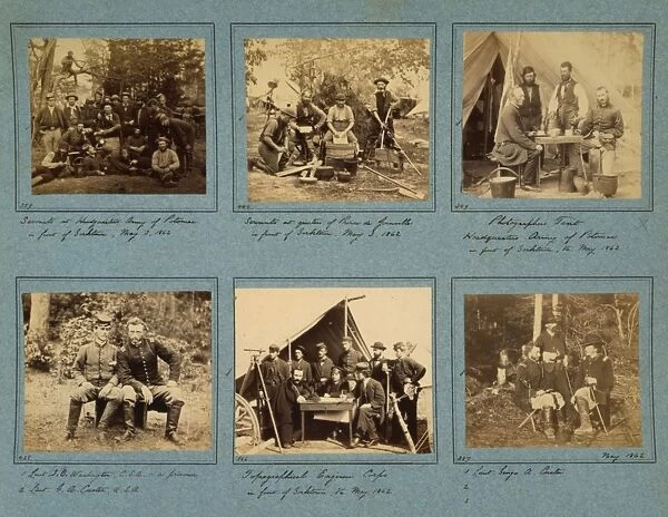 Portrait photographs of soldiers and servants from various U