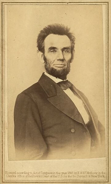 Portrait of President Abraham Lincoln, half-length, facing f