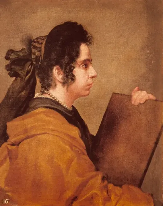 Framed Print : Portrait presumed to be Juana Pacheco as a Sibyl Framed Print : Portrait presumed to be Juana Pacheco as a Sibyl