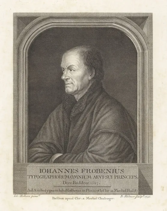 Framed Print : Portrait of publisher Johann Froben, c. 1460-1527
