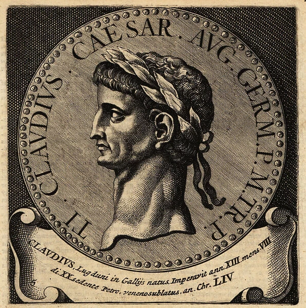 Portrait of Roman Emperor Claudius