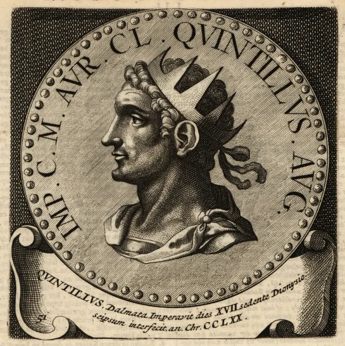 Framed Print : Portrait of Roman Emperor Quintillus