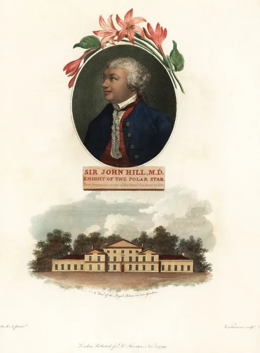Framed Print : Portrait of Sir John Hill, naturalist and botanist Framed Print : Portrait of Sir John Hill, naturalist and botanist