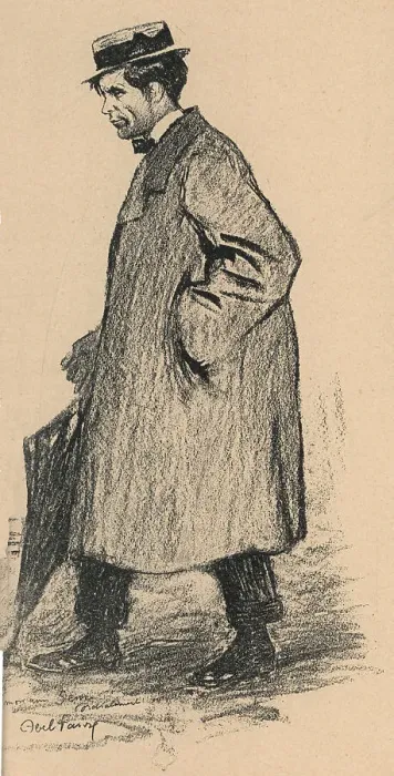 Framed Print : Sem. A portrait sketch of French caricaturist Framed Print : Sem. A portrait sketch of French caricaturist
