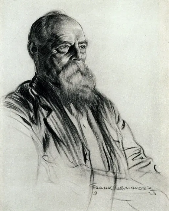 Framed Print : A portrait sketch of an unknown, bearded man, with a solumn, stoic expression. Date: circa 1923 Framed Print : A portrait sketch of an unknown, bearded man, with a solumn, stoic expression. Date: circa 1923