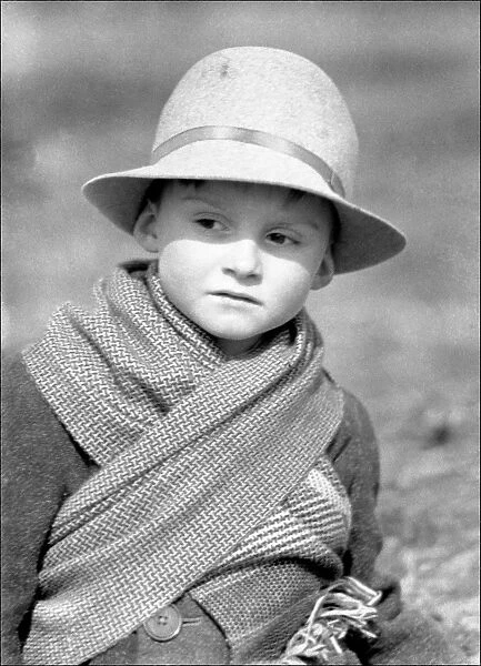 Portrait of a small boy in Devon