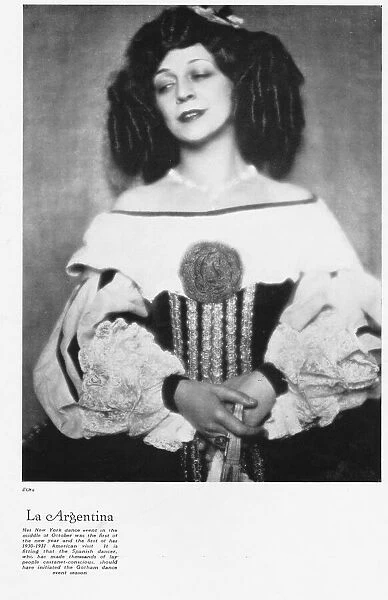 A portrait of the Spanish dancer Argentina, New York, 1930