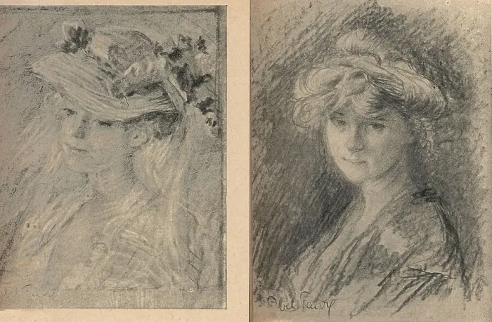 Framed Print : Portrait Studies Of Young Women Framed Print : Portrait Studies Of Young Women