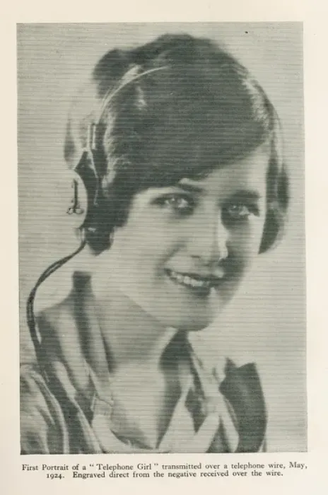 Framed Print : Portrait of a telephone girl Framed Print : Portrait of a telephone girl
