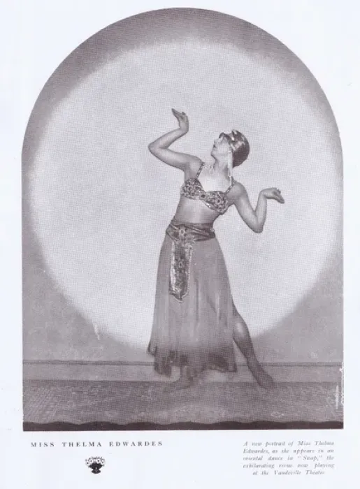 Framed Print : A portrait of the Thelma Edwardes in her oriental dance in S Framed Print : A portrait of the Thelma Edwardes in her oriental dance in S