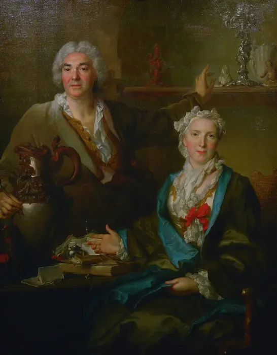 Framed Print : Portrait of Thomas Germain and his Wife, 1736 Framed Print : Portrait of Thomas Germain and his Wife, 1736