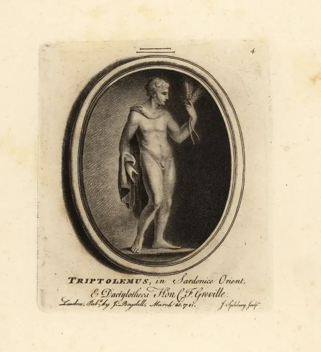 Framed Print : Portrait of Triptolemus, a warrior connected to Demeter Framed Print : Portrait of Triptolemus, a warrior connected to Demeter
