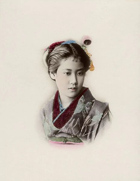 Portrait of a young Japanese woman, Japan