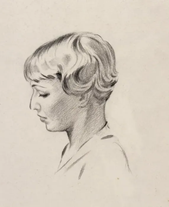 Framed Print : Portrait of a young woman by David Wright, 1930s Framed Print : Portrait of a young woman by David Wright, 1930s