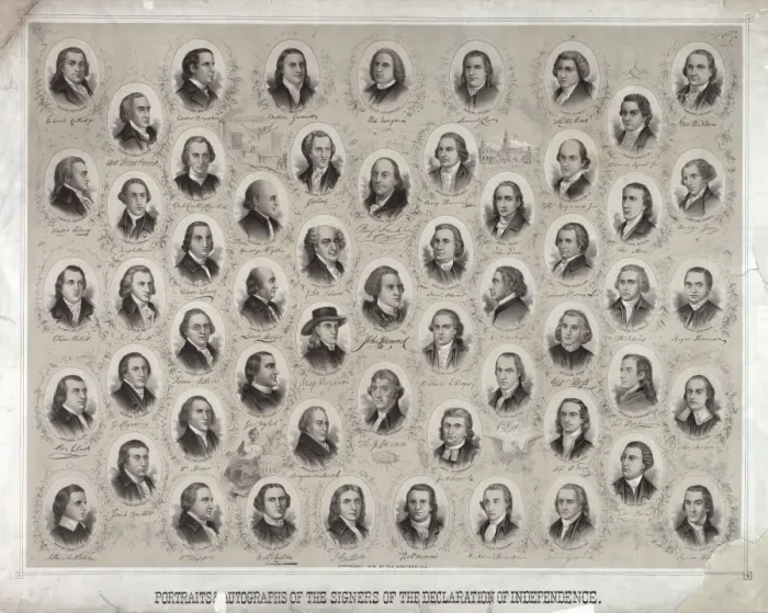 Framed Print : Portraits & autographs of the signers of the Declaration of Framed Print : Portraits & autographs of the signers of the Declaration of
