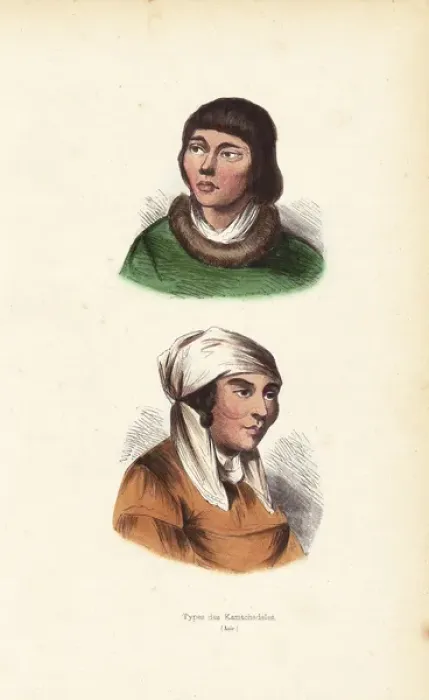 Framed Print : Portraits of two Kamtchadal women