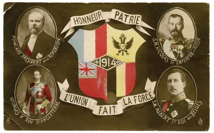 Framed Print : Portraits of Poincare, George V, Tsar Nicholas, King Albert Framed Print : Portraits of Poincare, George V, Tsar Nicholas, King Albert
