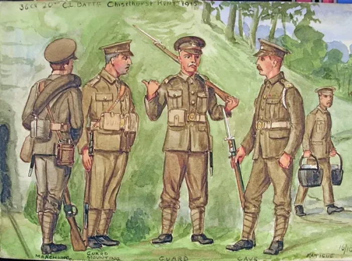 Framed Print : Five portraits of Tommies Framed Print : Five portraits of Tommies