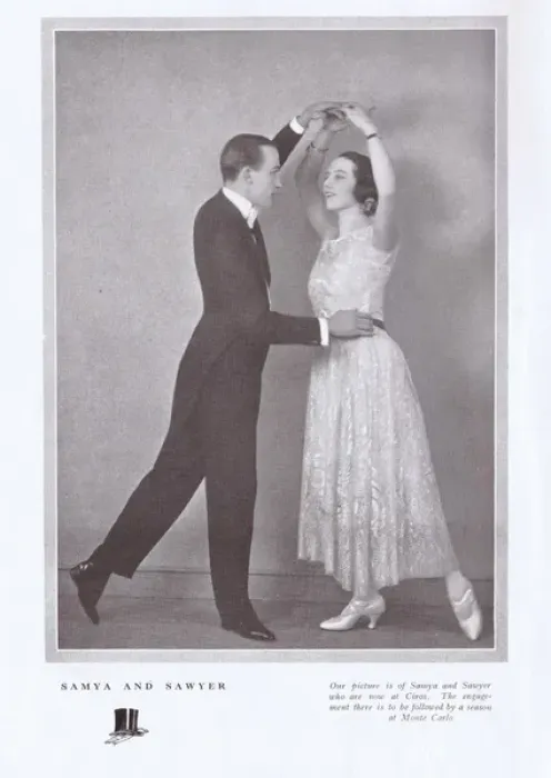 Framed Print : Portrat of the exhibition dancer Samya & Sawyer, London, 192 Framed Print : Portrat of the exhibition dancer Samya & Sawyer, London, 192