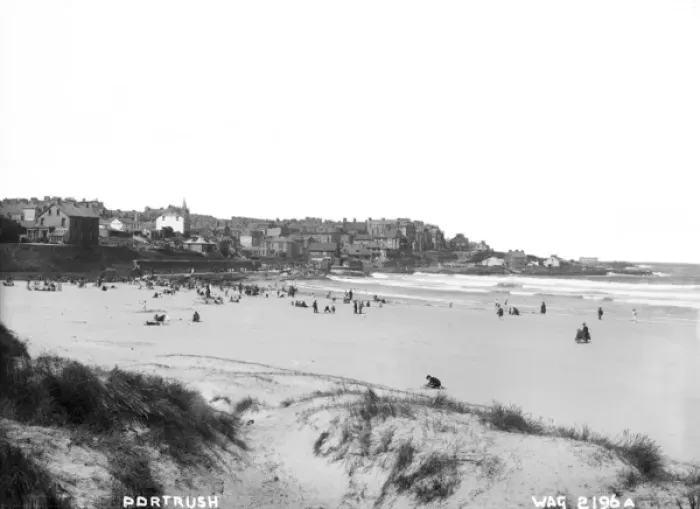 Framed Print : Portrush - as above but with lots of people on the beach Framed Print : Portrush - as above but with lots of people on the beach
