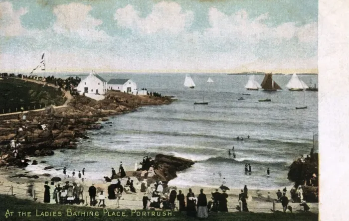 Framed Print : Portrush, County Antrim, Northern Ireland - Ladies Bathing Framed Print : Portrush, County Antrim, Northern Ireland - Ladies Bathing