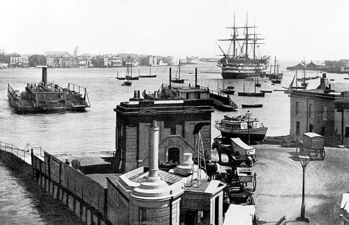 Framed Print : Portsmouth Ferry early 1900s Framed Print : Portsmouth Ferry early 1900s